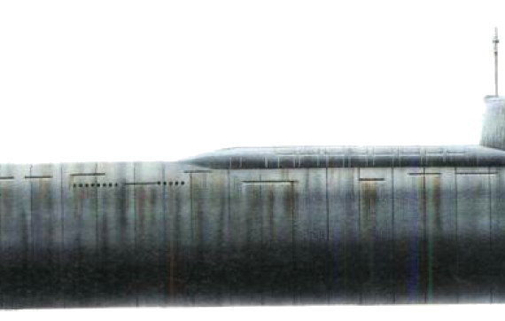Подводная лодка СССР Project 667A Navaga [Yankee-class SSBN Submarine] - чертежи, габариты, рисунки